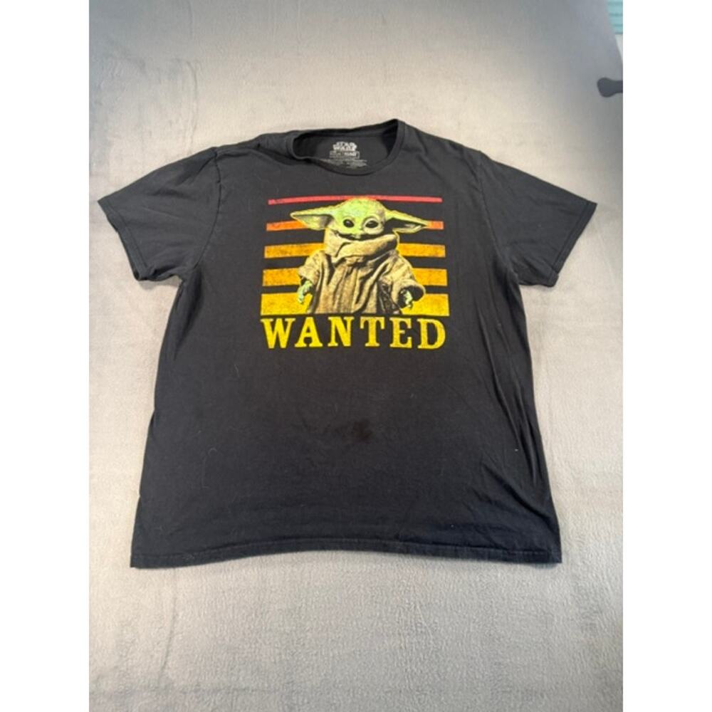 STAR WARS SHIRT THE MANDALORIAN BABY YODA WANTED T-SHIRT XL